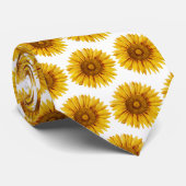 Vintage Sonnenblume Happy Blume Krawatte (Gerollt)