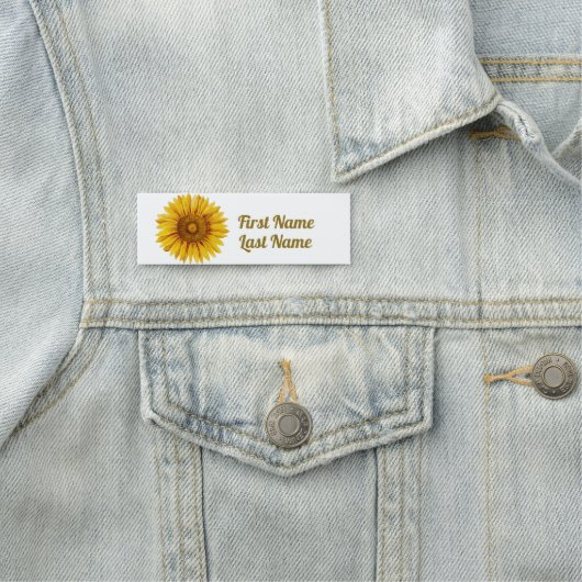 Vintage Sonnenblume Happy Blume Namensschild (Beispiel)