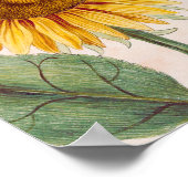 Vintage Sonnenblume Happy Blume Poster (Ecke)