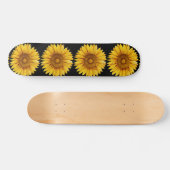 Vintage Sonnenblume Happy Blume Skateboard (Horizontal)