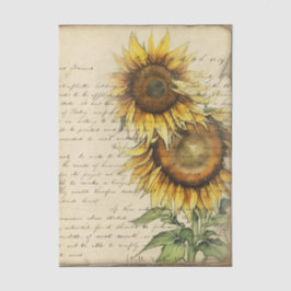 Vintage Sonnenblume II Seidenpapier