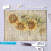 Vintage Sonnenblume IV Seidenpapier (Handwerk)
