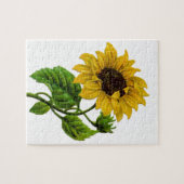 Vintage Sonnenblume-kundenspezifisches Puzzle (Horizontal)