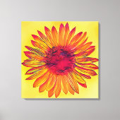 Vintage Sonnenblume Leinwanddruck (Vorderseite)