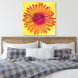 Vintage Sonnenblume Leinwanddruck