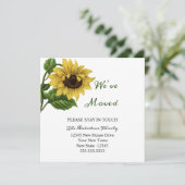 Vintage Sonnenblume | Neue Adresse Karte (Stehend Vorderseite)