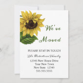 Vintage Sonnenblume | Neue Adresse Karte (Vorderseite)