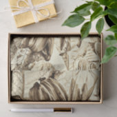 Vintage Sonnenblume Sepia Tone Alte Dekoration Seidenpapier (Geschenk)