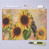 Vintage Sonnenblume und Krustendekoupage Seidenpapier (Handwerk)