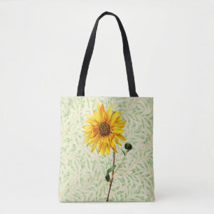 Vintage Sonnenblumen Blume Kunst, Dichtung und Mus Tasche