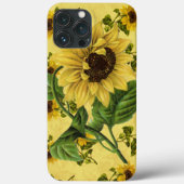 Vintage Sonnenblumen Case-Mate iPhone Hülle (Rückseite)