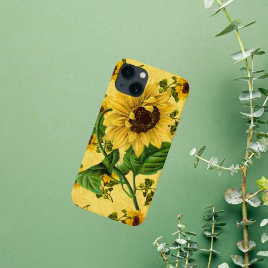 Vintage Sonnenblumen Case-Mate iPhone Hülle