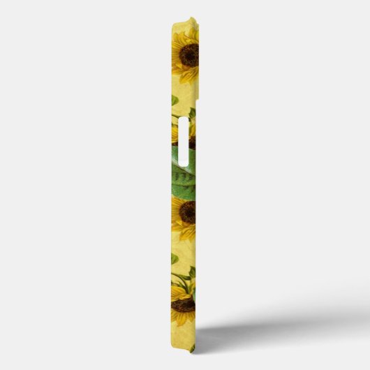 Vintage Sonnenblumen Case-Mate iPhone Hülle (Rückseite / Rechts)