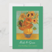 Vintage Sonnenblumen Christliche Hochzeitsfeier Einladung (Rückseite)