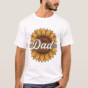 Vintage-Sonnenblumen-Engraving-Shirt-Design für de T-Shirt