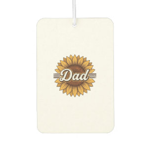 Vintage-Sonnenblumen-Hemd-Design für den Vater_1 Autolufterfrischer