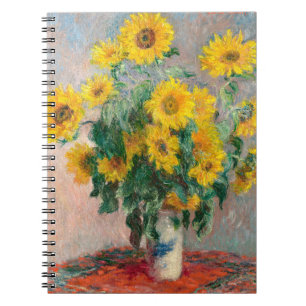Vintage Sonnenblumen Impressionist Art Notebook Notizblock