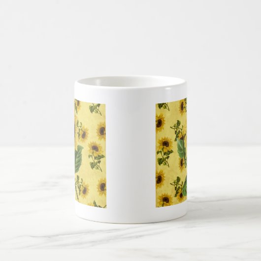 Vintage Sonnenblumen Kaffeetasse (Mittel)