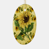 Vintage Sonnenblumen Keramikornament (Rechts)