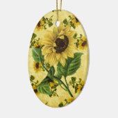 Vintage Sonnenblumen Keramikornament (Links)