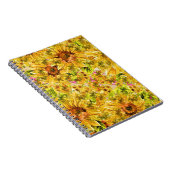 Vintage Sonnenblumen Kunst Notizblock (Rechte Seite)