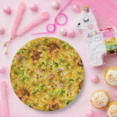 Vintage Sonnenblumen Kunst Pappteller (Party)