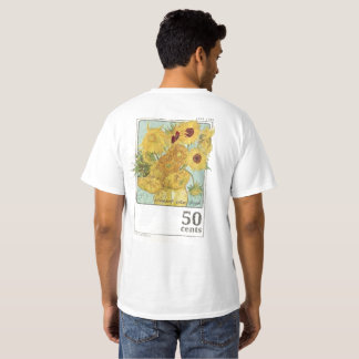 Vintage-Sonnenblumen-Kunst-T-Shirt für Männer T-Shirt
