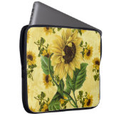 Vintage Sonnenblumen Laptopschutzhülle (Vorne Rechts)