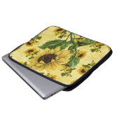 Vintage Sonnenblumen Laptopschutzhülle (Vorne Knopf)