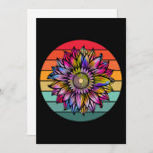 Vintage Sonnenblumen Mütter Tag Geschenk Blume für Einladung (Vorne/Hinten)