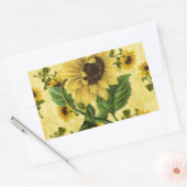 Vintage Sonnenblumen Rechteckiger Aufkleber (Umschlag)