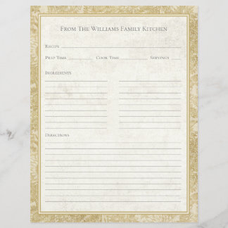 Vintage-Sonnenblumen-Toile braunes Rezeptpapierbla