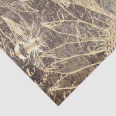 Vintage Sonnenblumen und Bienen Seidenpapier (Detail)