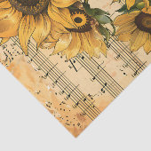 Vintage Sonnenblumen und Blumen Seidenpapier (Ausschnitt)