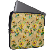 Vintage Sonnenblumen und Libellen Laptopschutzhülle (Vorne Rechts)