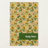 Vintage Sonnenblumen und Libellen Planer (Vorderseite)