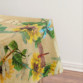 Vintage Sonnenblumen und Libellen Tischdecke (Beispiel)