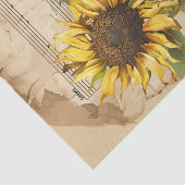 Vintage Sonnenblumen und Notenblätter ephemera Seidenpapier (Ausschnitt)