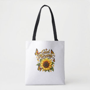 Vintage-Sonnenblumen- und Schmetterlinge-Umhängeta Tasche
