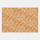 Vintage Sonnenblumenblätter Geschenkpapier Set (Vorderseite 2)