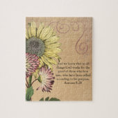 Vintage Sonnenblumenblume Puzzle (Vertikal)