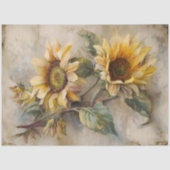 VINTAGE SONNENBLUMENDEKOUPAGE SEIDENPAPIER (Vorderseite)