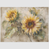 VINTAGE SONNENBLUMENDEKOUPAGE SEIDENPAPIER (Vorderseite)