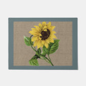 Vintage Sonnenblumenfarm und Haustiere Fußmatte (Vorderseite)