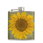 Vintage Sonnenblumenflasche Flachmann (Vorderseite)