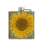 Vintage Sonnenblumenflasche Flachmann (Rückseite)