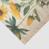 Vintage Sonnenblumengewächse Seidenpapier (Ausschnitt)