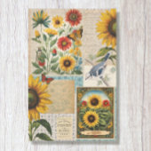 Vintage Sonnenblumengewächse Seidenpapier