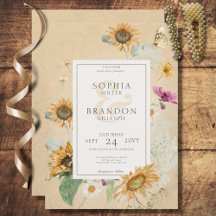 Vintage Sonnenblumenhochzeit