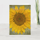 Vintage Sonnenblumenkarte Karte (Vorderseite)